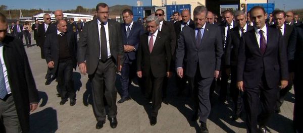ՀՀ նախագահն ու Վրաստանի վարչապետը մասնակցել են Բագրատաշենի սահմանային անցման կետի բացման արարողությանը - Sputnik Արմենիա