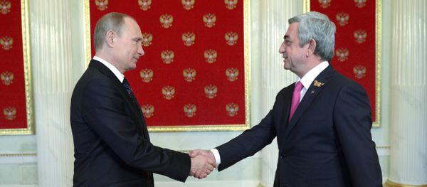 Церемония встречи президентом России В.Путиным глав иностранных делегаций и почетных гостей Церемония встречи президентом России В.Путиным глав иностранных делегаций и почетных гостей - Sputnik Армения