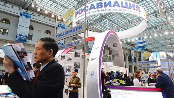Стенд Федерального агентства воздушного транспорта Росавиация выставка Транспорт России - Sputnik Армения