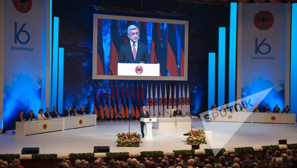 XVI съезд РПА. Выступление президента РА Сержа Саргсяна - Sputnik Армения