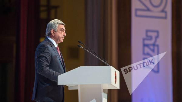 XVI съезд РПА. Выступление президента РА Сержа Саргсяна - Sputnik Армения