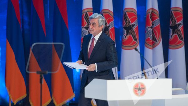 XVI съезд РПА. Президент Армении и РПА Серж Саргсян - Sputnik Արմենիա