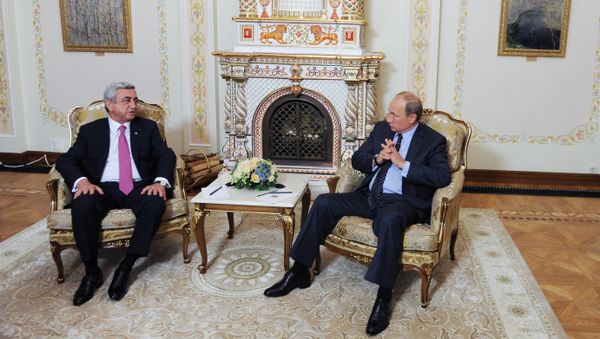 Президент РФ В.Путин встретился с президентом Армении С.Саргсяном Президент РФ В.Путин встретился с президентом Армении С.Саргсяном - Sputnik Армения