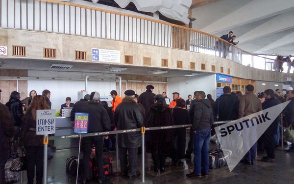 Первый рейс авиакомпании победа из аэропорта в Гюмри - Sputnik Армения