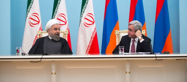 Встреча президентов Армении Сержа Саргсяна и президента ИРИ Хасана Роухани - Sputnik Արմենիա