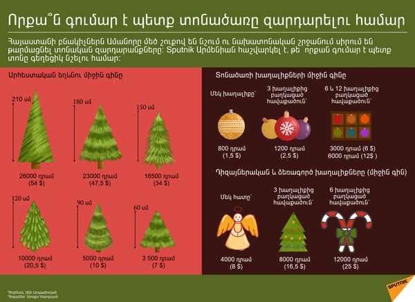 Որքա՞ն գումար է պետք տոնածառը զարդարելու համար - Sputnik Արմենիա