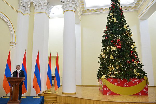 По случаю Нового года и Святого Рождества Президент пригласил на приём представителей СМИ - Sputnik Արմենիա