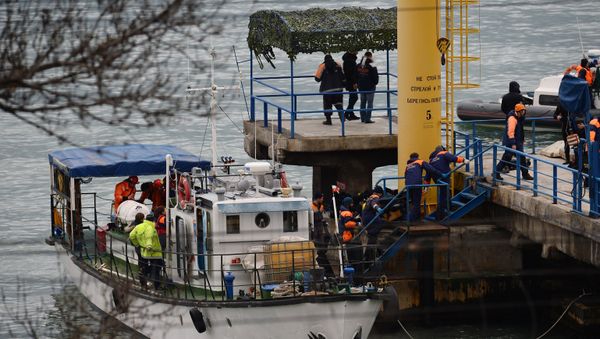 Поисково-спасательные работы на месте крушения самолёта Ту-154 Минобороны РФ в Сочи - Sputnik Արմենիա