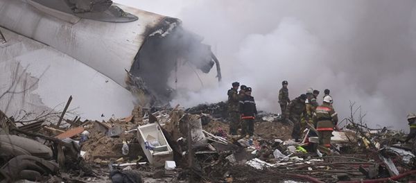 Грузовой самолет турецкой авиакомпании упал на жилые дома в селе Дача-Суу Чуйской области - Sputnik Արմենիա