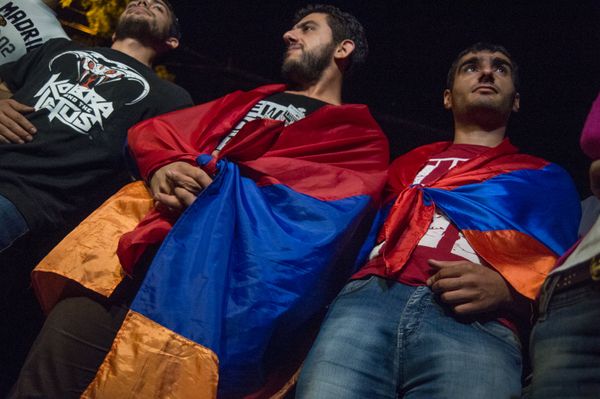 Митинг на улице Баграмяна Митинг на улице Баграмяна - Sputnik Армения