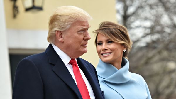 Президент США Дональд Трамп с женой Меланией перед инаугурацией в Вашингтоне - Sputnik Армения