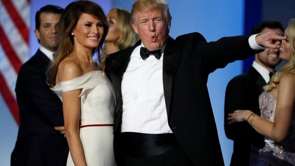Президент США Дональд Трамп и первая леди Мелания Трамп на Балу свободы в Вашингтоне - Sputnik Армения