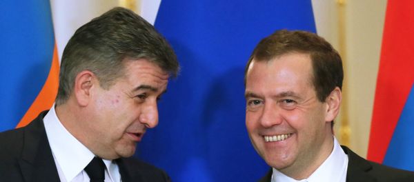 Премьер-министр РФ Д. Медведев встретился с премьер-министром РФ Армении К. Карапетяном - Sputnik Армения