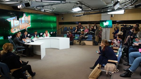 Пресс-конференция, посвященная международному детскому вокальному конкурсу телеканала НТВ Ты супер! - Sputnik Армения