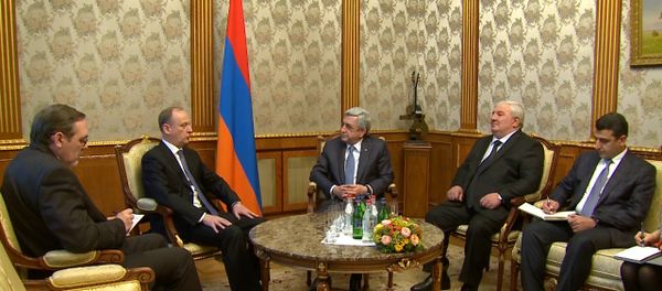 Секретарь Совета Безопасности РФ Николай Патрушев встретился с президентом Армении Сержем Саргсяном - Sputnik Армения