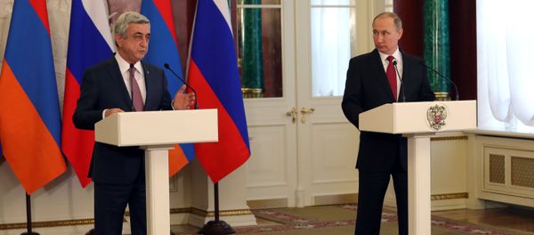 Переговоры президента РФ В. Путина с президентом Армении С. Саргсяном Переговоры президента РФ В. Путина с президентом Армении С. Саргсяном - Sputnik Армения