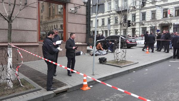 Экс-депутат Госдумы РФ убит в Киеве: кадры с места преступления - Sputnik Армения