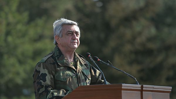 Рабочий визит Президента Сержа Саргсяна в Арцах - Sputnik Армения