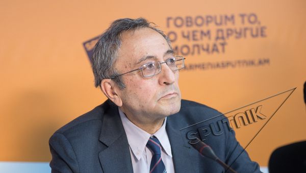 Видеомост Ереван – Астана – Бишкек – Минск, приуроченный к очередному заседанию Высшего Евразийского экономического совета в Бишкеке. Эдуард Киракосян - Sputnik Արմենիա