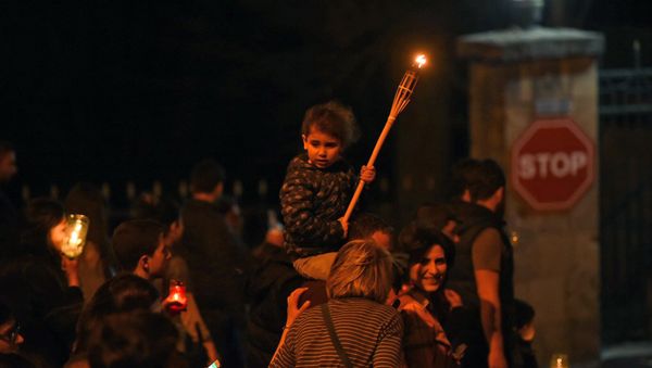 Факельное шествие в Ереване. 2017г. - Sputnik Армения