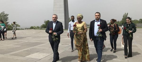 Маргерит Баранкитс в Цицернакаберде Маргерит Баранкитс в Цицернакаберде - Sputnik Армения