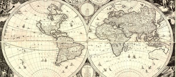 Карта мира Товмаса Ванандеци на армянском. Амстердам, 1695 год - Sputnik Армения