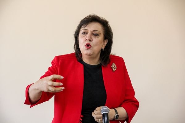 Встреча с меценатом Грачья Погосяном в Министерстве диаспоры РА. Грануш Акопян Встреча с меценатом Грачья Погосяном в Министерстве диаспоры РА. Грануш Акопян - Sputnik Армения