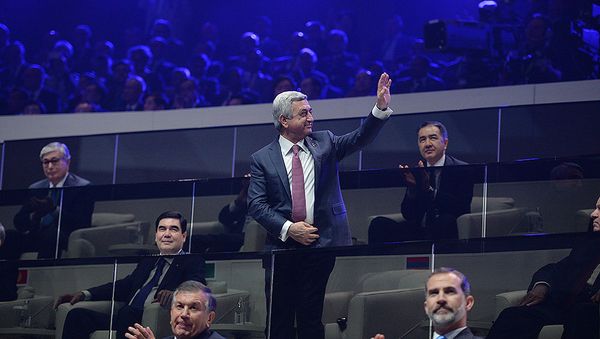 Президент Серж Саргсян присутствовал на церемонии открытия «Астана Экспо 2017» Президент Серж Саргсян присутствовал на церемонии открытия «Астана Экспо 2017» - Sputnik Армения