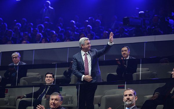 Սերժ Սարգսյանը ներկա է գտնվել «Աստանա Էքսպո 2017» միջազգային ցուցահանդեսի բացման պաշտոնական արարողությանը Սերժ Սարգսյանը ներկա է գտնվել «Աստանա Էքսպո 2017» միջազգային ցուցահանդեսի բացման պաշտոնական արարողությանը - Sputnik Արմենիա