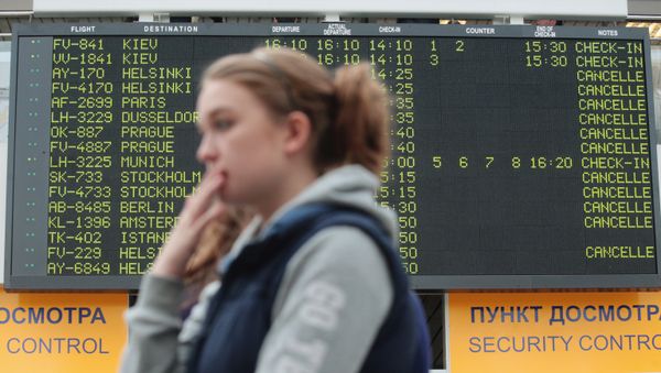 Отмененные рейсы в аэропорту Пулково. Архивное фото - Sputnik Армения