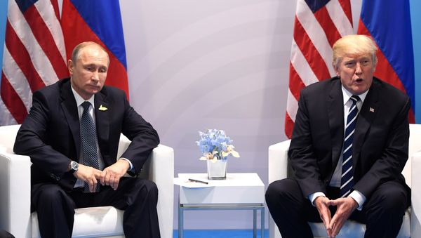 Президенты России и США Владимир Путин и Дональд Трамп - Sputnik Армения