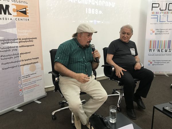 Показ фильма Мечтатели, который ровно 50 лет считался исчезнувшим. Ерванд Ерзнкян и Завен Саркисян - Sputnik Արմենիա