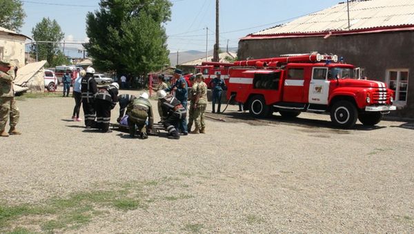 Учебная тренировка МЧС в Гюмри - Sputnik Արմենիա