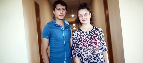 Участники конкурса Ты Супер. Танцы! из Армении Давид Айвазян и Астхик Мхитарян - Sputnik Армения