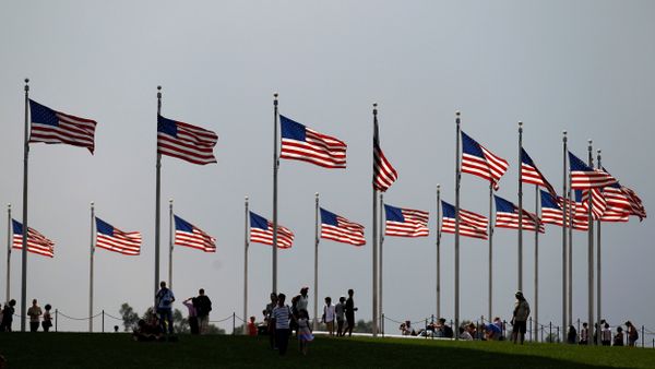 Флаги США в Вашингтоне - Sputnik Армения
