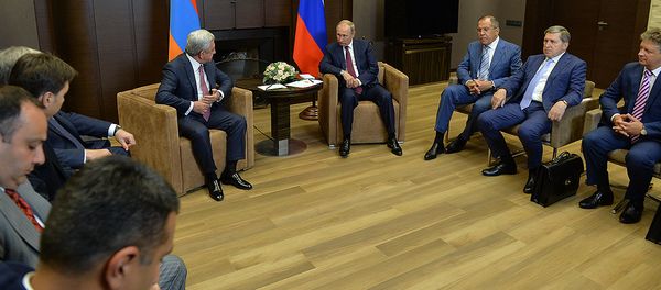 Встреча президентов Армении и России Сержа Саргсяна и Владимира Путина - Sputnik Արմենիա