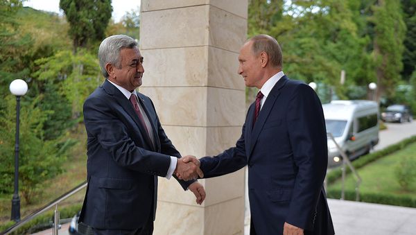 Встреча президентов Армении и России Сержа Саргсяна и Владимира Путина - Sputnik Արմենիա