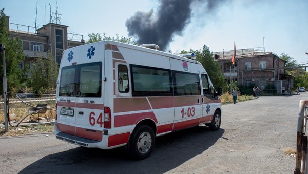 Пожар на заводе Наирит Пожар на заводе Наирит - Sputnik Армения