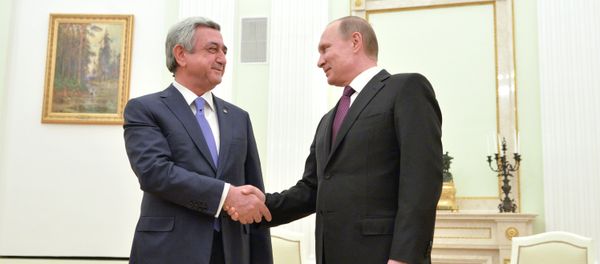 Президент РФ В. Путин встретился с президентом Армении С. Саргсяном Президент РФ В. Путин встретился с президентом Армении С. Саргсяном - Sputnik Արմենիա