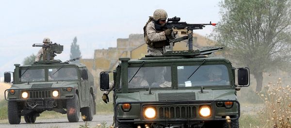 US marines take part in a multinational NATO military exercise Agile Spirit 2015 at the Vaziani military base outside Tbilisi  (File) - Sputnik Армения