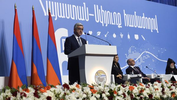 Серж Саргсян на форуме Армения-Диаспора - Sputnik Արմենիա