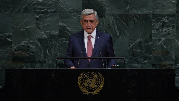 Выступление президента Армении Сержа Саргсяна на 72-ой сессии Генеральной Ассамблеи ООН - Sputnik Армения