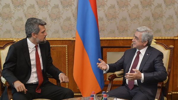 Президент Серж Саргсян принял Гаро Пайлана - Sputnik Արմենիա