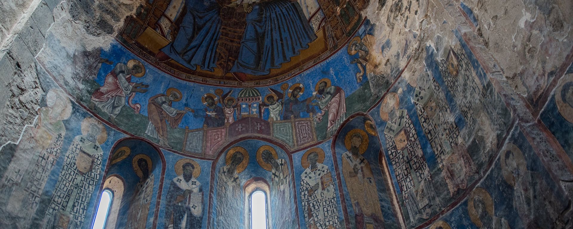 Фрески монастыря Святой Богоматери в Ахтале Фрески монастыря Святой Богоматери в Ахтале - Sputnik Армения, 1920, 06.07.2021