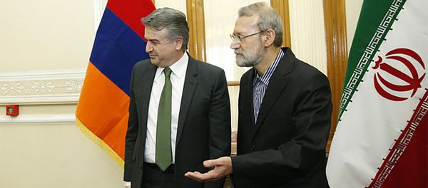 Премьер-министр Армении Карен Карапетян встретился со спикером иранского Меджлиса Али Лариджани - Sputnik Армения