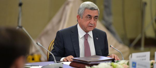 Президент Армении Серж Саргсян на заседании Совета глав государств СНГ (11 октября 2017). Сочи - Sputnik Армения