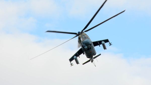 Учения ОДКБ Взаимодействие-2017 в Армении. Вертолет Ми-24 - Sputnik Արմենիա