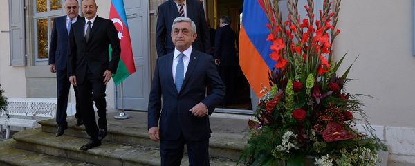 Встреча президентов Армении и Азербайджана Сержа Саргсяна и Ильхама Алиева в Женеве - Sputnik Армения