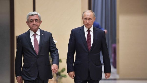 Президент РФ В. Путин встретился с президентом Армении С. Саргсяном - Sputnik Армения