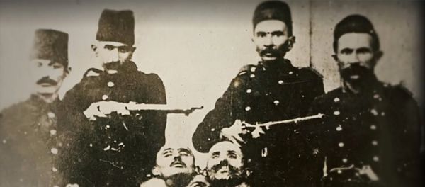 Кадр из фильма о Геноциде армян Намерение уничтожить Кадр из фильма о Геноциде армян Намерение уничтожить - Sputnik Армения